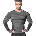 Camiseta Térmica Poker Manga Longa Skin Power Plus - Unissex CINZA/PRETO