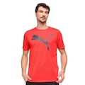 Camiseta Puma Active Big Logo - Masculina VERMELHO/PRETO