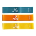 Kit Faixa Elastica Acte Sports Mini Bands T71 AZUL/LARANJA