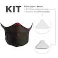 Kit Máscara Fiber: 1 Máscara + 30 Filtros + 1 Suporte Knit Sport - Adulto VERDE