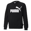 Blusão de Moletom Infantil Puma Essentials Crew Big Logo PRETO/BRANCO