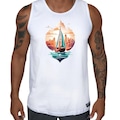 Camiseta Regata WSS Brasil City Sail Horizon Prime - Masculina BRANCO