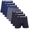 Kit 8 Cuecas Boxer Plus Size Microfibra Dorbe Original PRETO/AZUL