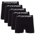 Kit de Cuecas Boxer Poliamida Dorbe Sem Costura - 5 Unidades - Adulto PRETO