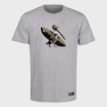 Camiseta Plus Size WSS Brasil Militar Pelican Prime - Masculina CINZA