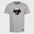 Camiseta Plus Size WSS Brasil Skull Rock Prime - Masculina CINZA