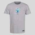 Opção de cor CINZA de Camiseta WSS Brasil Floral Surf Prime - Masculina