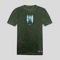 Camiseta WSS Brasil Estonada Floral Surf Prime - Masculina VERDE