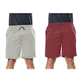 Kit Bermudas Elite Comfort - Masculina - 2 Unidades VERMELHO/CINZA