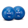 Bolas Tonificadoras 3Kg Acte Sports - 2 Unidades AZUL