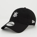 Boné Aba Curva New Era Corinthians 920 - Strapback - Adulto PRETO