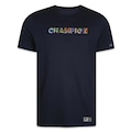 Camiseta Manga Curta Champion Malhão C Colorblock Preto PRETO