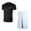 Camiseta Penalty X + Calção Penalty X - Infantil PRETO/BRANCO