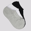 Kit de Meias Cano Invisível Olympikus Tripack com 3 Pares - Adulto BRANCO