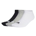 Meia adidas Cano Baixo - Unissex - 3 Pares CINZA/PRETO