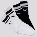 Kit Meia Cano Longo Puma Heritage - 4 Pares - Unissex BRANCO