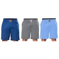 Kit Bermuda Elite Comfort - 3 Unidades - Masculina AZUL ESC/CINZA