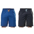 Bermudas Elite Comfort Plus Size - 2 Unidades - Masculina AZUL ESC/PRETO