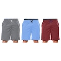 Kit Bermudas Elite Comfort - 3 Unidades - Masculina VERMELHO/CINZA