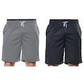 Bermudas Elite Comfort Plus Size - 2 Unidades - Masculina PRETO/CINZA