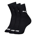 Kit Meias Puma Cano Médio Esportiva - 3 Pares - Feminina PRETO