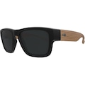 Óculos de Sol Unissex HB H-Bold M Bla/Dark Wood Gray PRETO