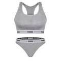Kit Top Puma Nadador + Calcinha Biquíni - Feminino CINZA