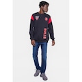 Blusão De Moletom Sem Capuz NBA Rib Sleeve Chicago Bulls - Masculino PRETO