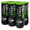 Bola de Tênis Dunlop Stage 1 - Pack com 06 Tubos VERDE