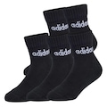 Kit Meias Cano Médio adidas Linear - 5 Pares - Infantil PRETO