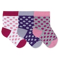 Kit 3 Pares Meia Bebê Mash Infantil Estampada Algodão Punho ROSA ESCURO