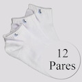 Kit Meias Lupo Walk Cano Curto - 12 Pares - Adulto BRANCO