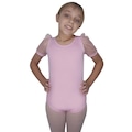 Collant Vya Fit Meia Manga com Brilho - 8-12 - Infantil ROSA