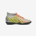 Chuteira Society Umbro Mutant Jr - Infantil CINZA/LARANJA