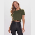 Blusa Cropped Bodyforsure Essentias - Feminino VERDE