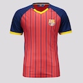Camisa Barcelona Balboa Culés Listrada - Masculina VERMELHO