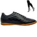 Chuteira Futsal Umbro Class + Meião - Adulto PRETO