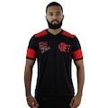 Camiseta Braziline Flamengo Nova Zico Retro - Masculina PRETO