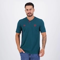 Camiseta Polo Do Fluminense Viagem 2024 - Umbro - Masculina VERDE