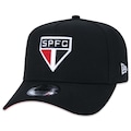 Boné Aba Curva New Era 9Forty A-Frame São Paulo Futebol Snapback - Adulto PRETO