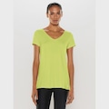 Camiseta Bodyforsure Decote Essentials - Feminina VERDE/AMARELO