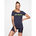 Camiseta Bodyforsure Logo Essentials - Feminina MARINHO/CINZA/AMAREL