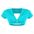 Top Mormaii Cropped Manga Beach Sports Liso - Feminino VERDE