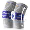 Joelheira Elástica Gold Sports de Compressão com Suporte Lateral e Rótula BRANCO