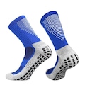 Meia Cano Alto Esportiva Gold Sports Futebol Titan Anti Derrapante - Adulto AZUL
