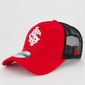 Boné Aba Curva New Era Internacional Trucker - Snapback - Adulto VERMELHO