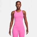 Camiseta Regata Nike Dri-Fit One Cropped - Feminina PRETO/VERMELHO