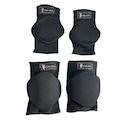 Kit Joelheira Triatleta + Cotoveleira para Vôlei - Infantil PRETO