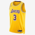 Camiseta Regata Nike Los Angeles Lakers Icon Edition 2022/23 Masculina AMARELO/ROXO ESC