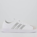 Tênis Adidas Vl Court Base Feminino Branco E Prata BRANCO